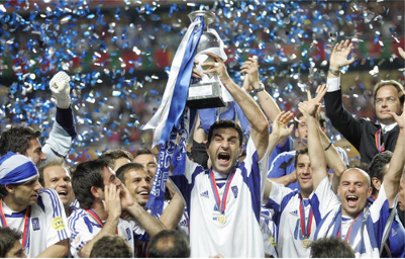 La Grecia vincitrice dei Campionati Europei del 2004